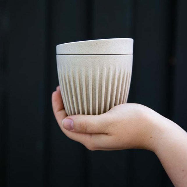 Huskee Cup with Lid | 8oz | Natural - NASH + BANKS