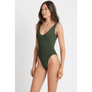 Bond-Eye Swim - Mara One Piece Eco - Khaki Eco Swimwear - Made in Australia