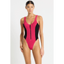 Bond-Eye Swim - Splice Mara One Piece - Raspberry/Black