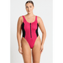 Bond-Eye Swim - Splice Mara One Piece - Raspberry/Black