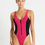 Bond-Eye Swim - Splice Mara One Piece - Raspberry/Black