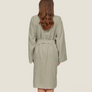 Linen Robe In Sage