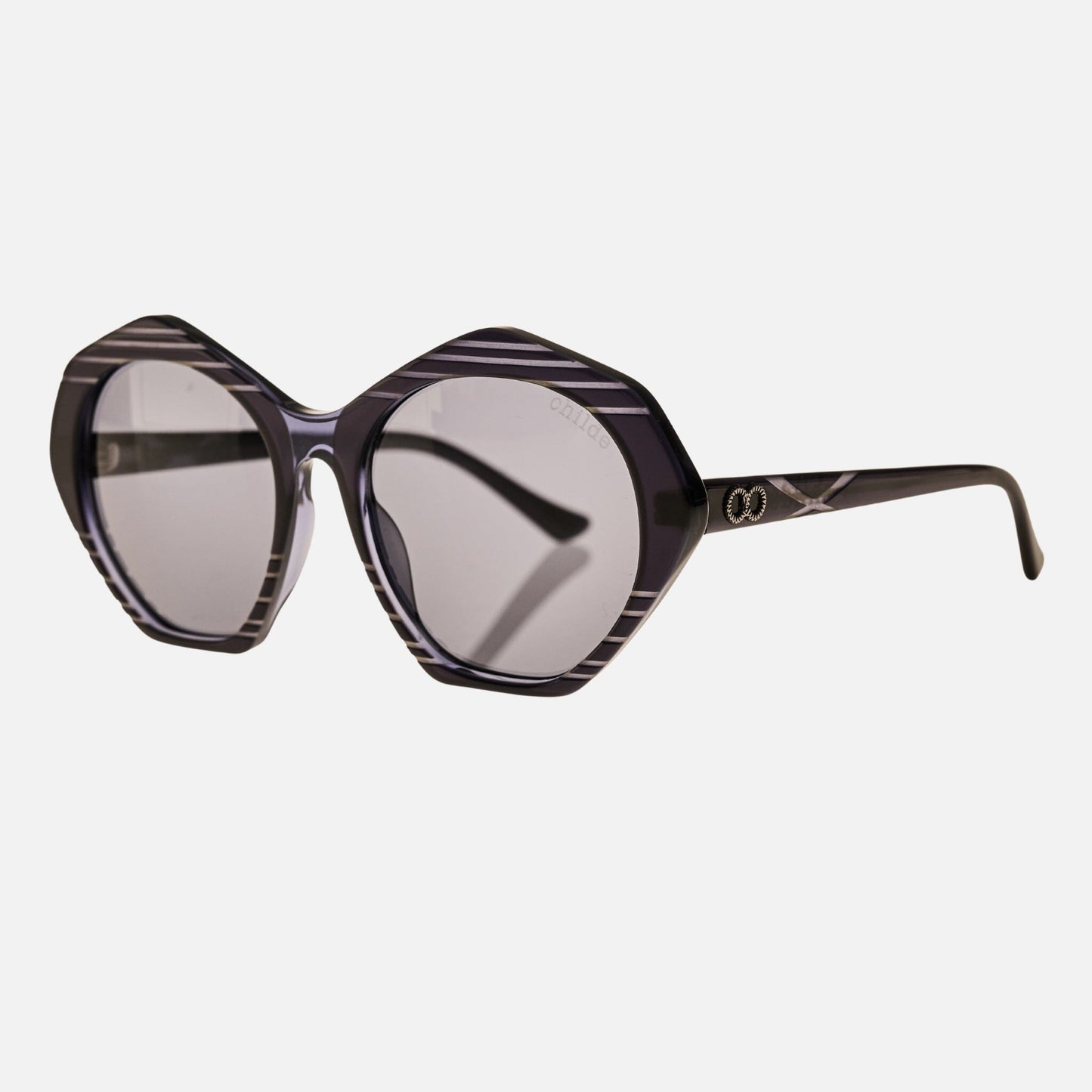 CHILDE Eyewear | CYMBAL Black Blue Obsidien Layer | Grey Bio Lens - NASH + BANKS