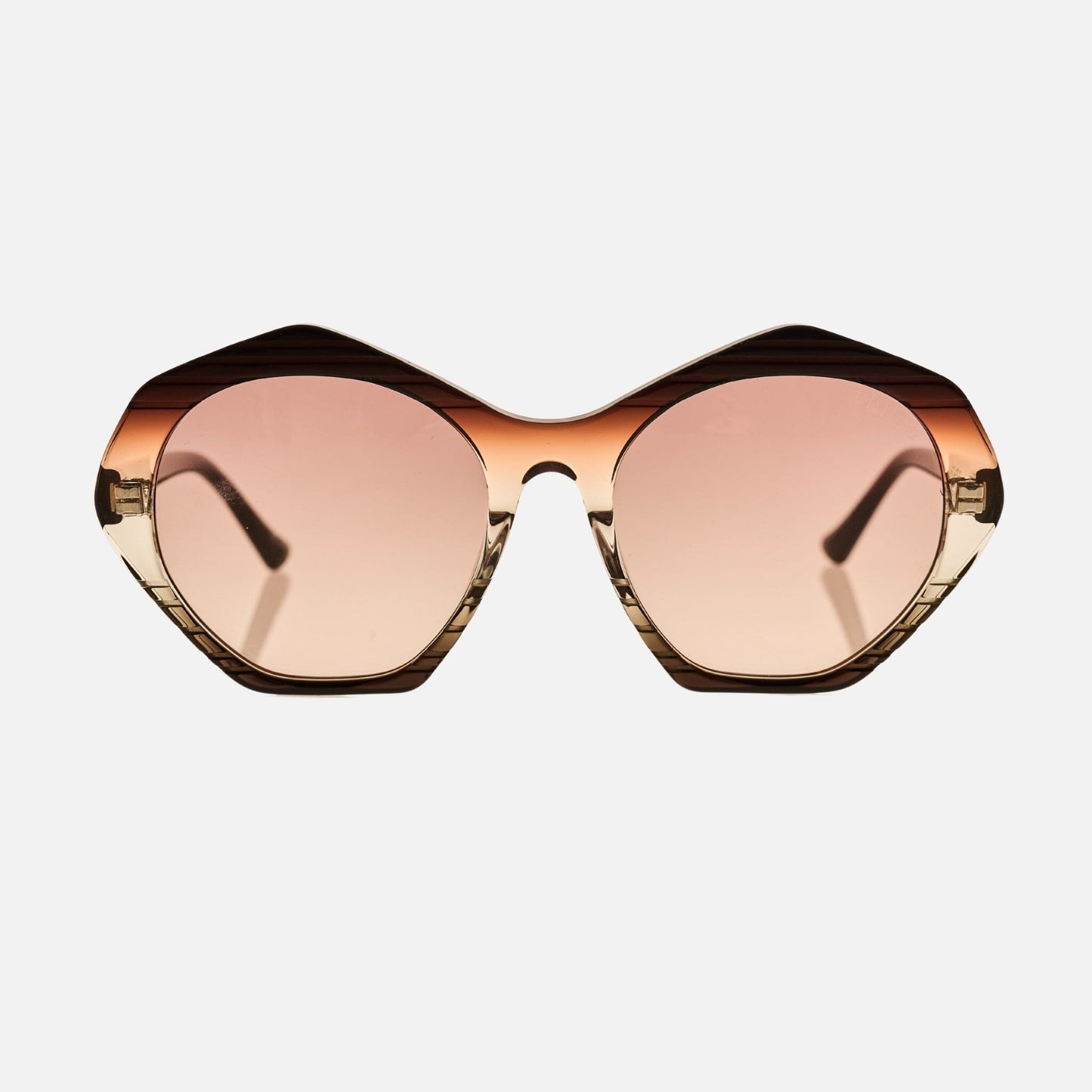 CHILDE Eyewear | CYMBAL Brown Orange Fade | Rose Gradient Bio Lens - NASH + BANKS