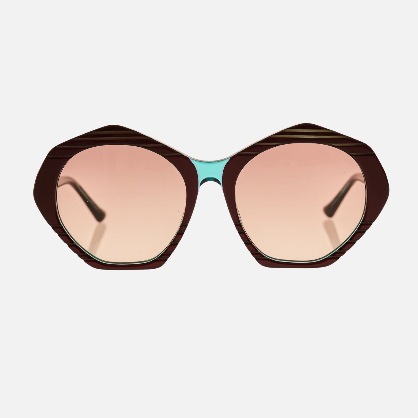 CHILDE Eyewear | CYMBAL Tri-Tone Ruby Green | Rose Gradient Bio Lens - NASH + BANKS