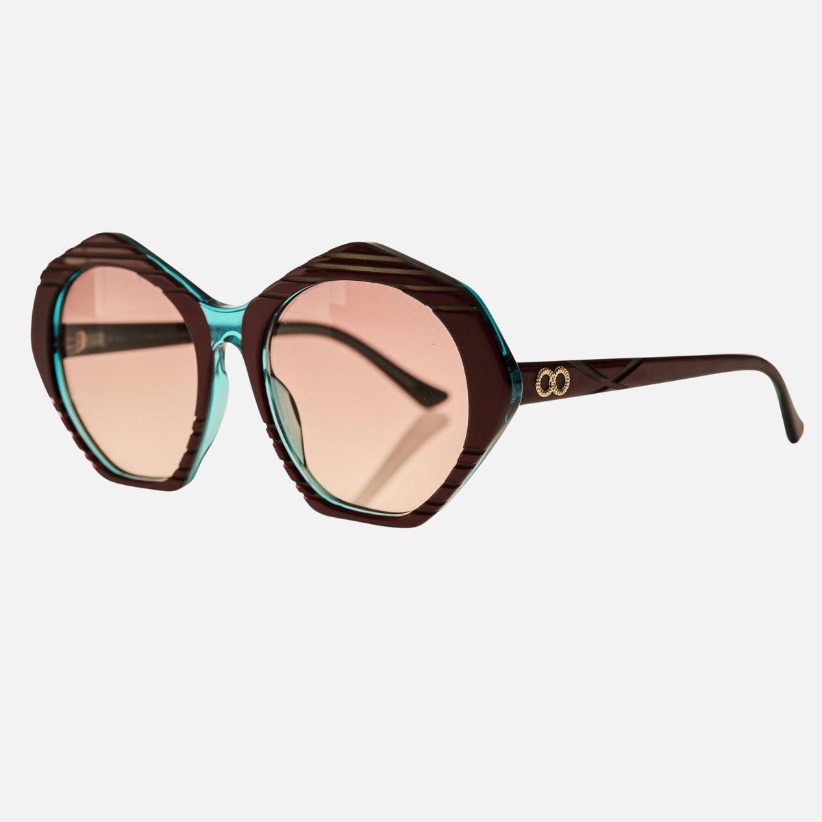 CHILDE Eyewear | CYMBAL Tri-Tone Ruby Green | Rose Gradient Bio Lens - NASH + BANKS