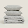 Carlotta & Gee - 100% Linen European Pillowcase Set in Blue Stripes