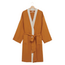 Carlotta & Gee - Linen Robe In Clay + Stripes