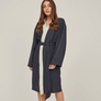 Carlotta & Gee - Linen Robe In Navy + Stripes