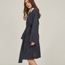 Carlotta & Gee - Linen Robe In Navy + Stripes