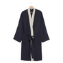 Carlotta & Gee - Linen Robe In Navy + Stripes