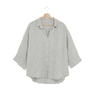 Carlotta & Gee - 100% Linen Pyjama Shirt in Pencil Stripes