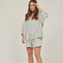 Carlotta & Gee - 100% Linen Pyjama Shorts in Pencil Stripes