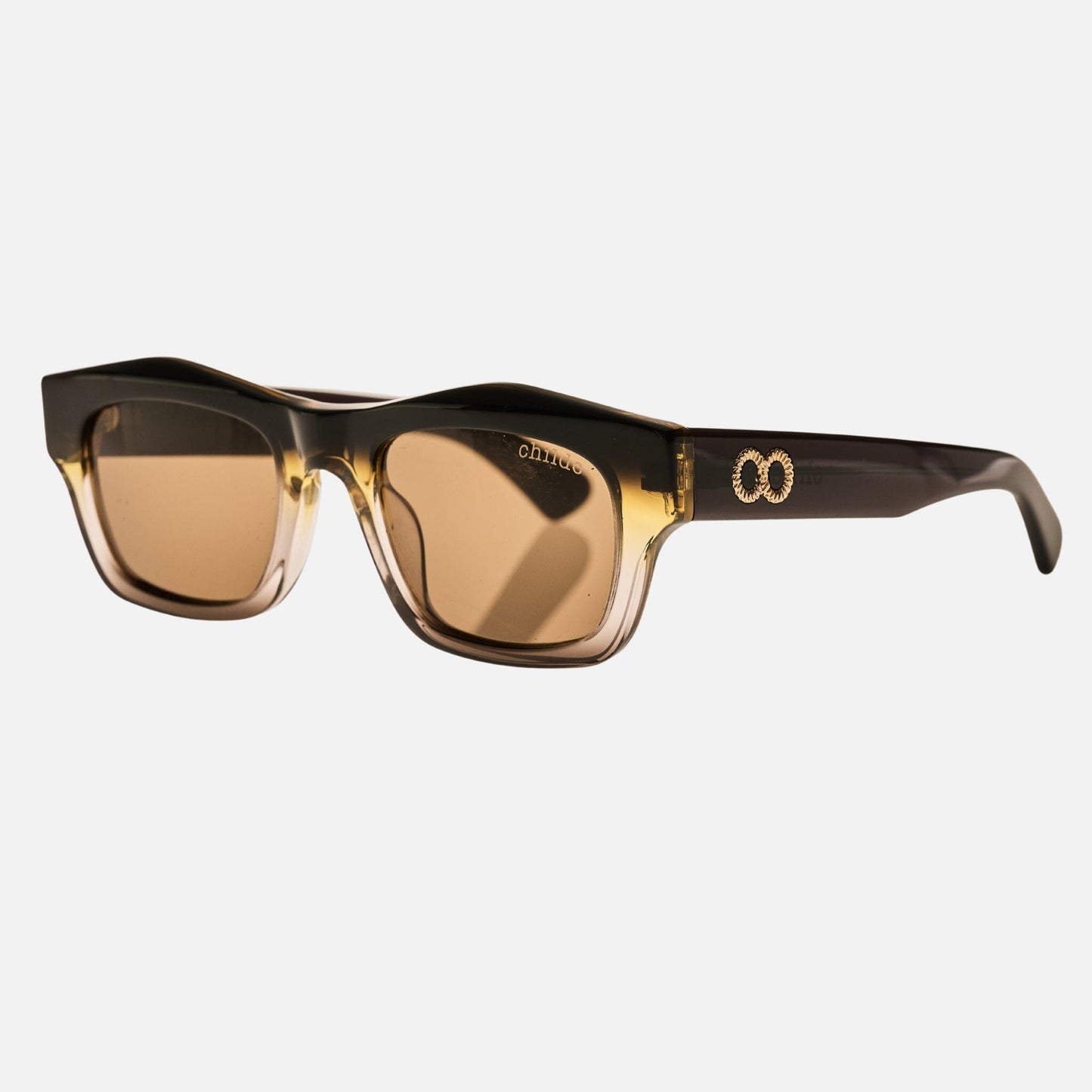 CHILDE Eyewear | FOLSOM Bio-Acetate Black Yellow Fade | Amber Bio Lens - NASH + BANKS