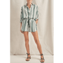 ILIO NEMA - Cronos Green Cyprus Stripe Oversized Shirt