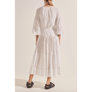 ILIO NEMA - Helios White Lurex Dobby Dress