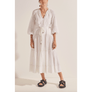 ILIO NEMA - Helios White Lurex Dobby Dress