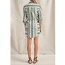 ILIO NEMA - Leto Green Cyprus Striped Shirt Dress