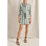 ILIO NEMA - Leto Green Cyprus Striped Shirt Dress