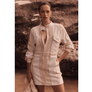 ILIO NEMA - Oceanus Cream Boucle Stripe Mini Dress