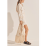 ILIO NEMA - Oceanus Cream Boucle Stripe Mini Dress