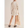 ILIO NEMA - Oceanus Cream Boucle Stripe Mini Dress