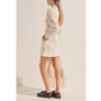 ILIO NEMA - Oceanus Cream Boucle Stripe Mini Dress
