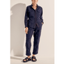 ILIO NEMA - Paris Navy Boucle Stripe Shirt