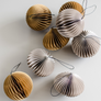 Linen Paper Sphere Christmas Ornament