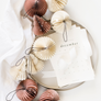 Off-White Paper Heart Christmas Ornament with Silver Glitter Edge