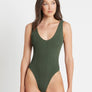 Bond-Eye Swim - Mara One Piece Eco - Khaki Eco Swimwear - Made in Australia