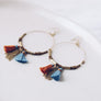 Upcycle Tassle Hoops Earrings