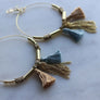 Upcycle Tassle Hoops Earrings