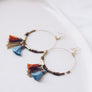Upcycle Tassle Hoops Earrings