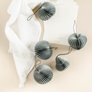 Dusty Blue Paper Jewel Christmas Ornament - Buy Sustainable Christmas Decorations at Nash + Banks