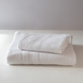 Mungo Textiles - Organic Block Rib Towel - White