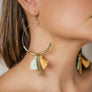Upcycle Tassle Hoops Earrings