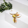Upcycle Tassle Hoops Earrings