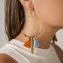 Upcycle Tassle Hoops Earrings
