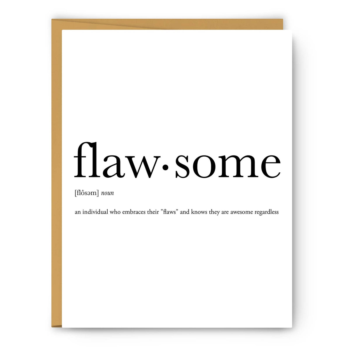 Flawsome Definition Greeting Card NASH + BANKS