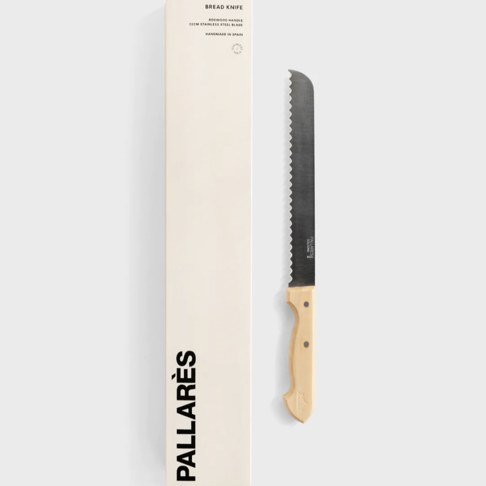 Pallares Bread Knife - Stainless Steel - Boxwood Handle - 22 cm
