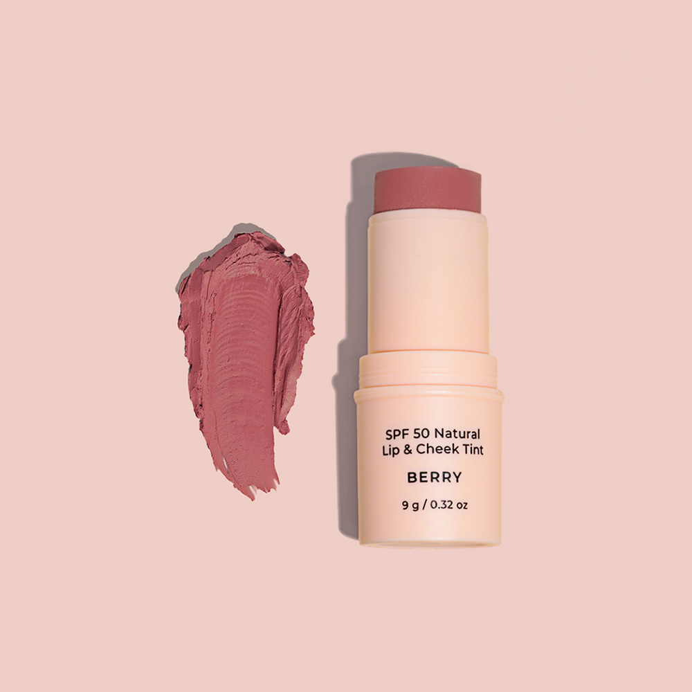 Avocado Zinc | SPF 50 Natural Lip & Cheek Tint | Berry