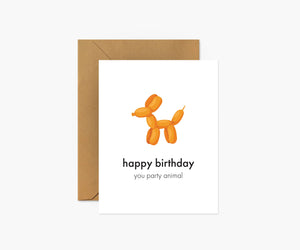 Happy Birthday You Party Animal | Birthday Card