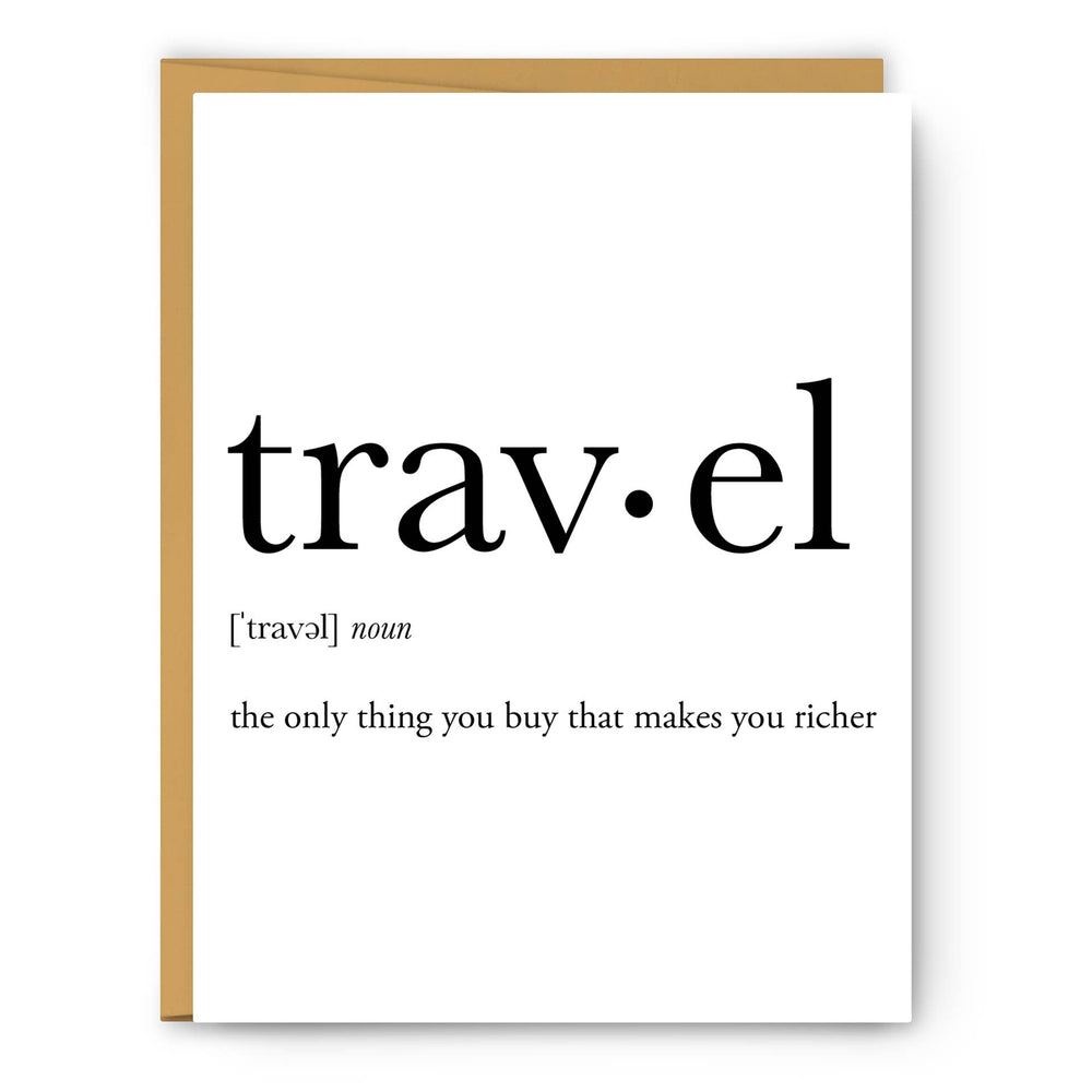 Travel Definition | Greeting Card