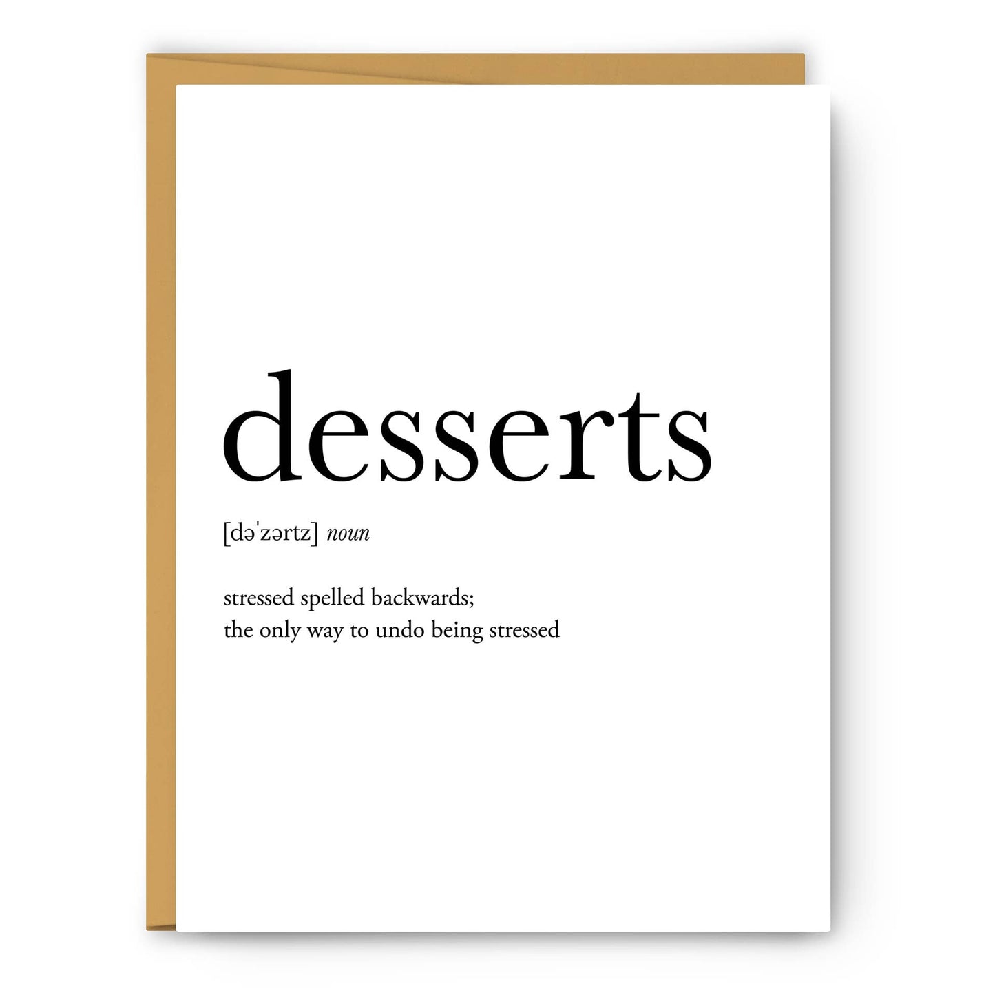 Desserts Definition | Greeting Card