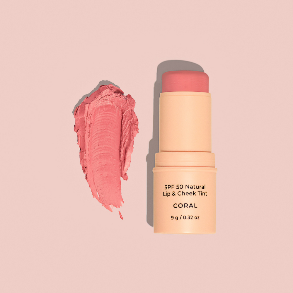 Avocado Zinc | SPF 50 Natural Lip & Cheek Tint | Coral