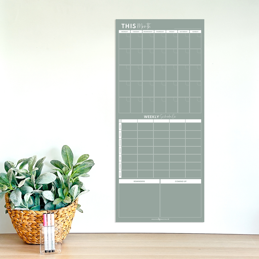 Organising Life Beautifully | Maxi Magnetic Monthly + Weekly Planner | Sage - NASH + BANKS