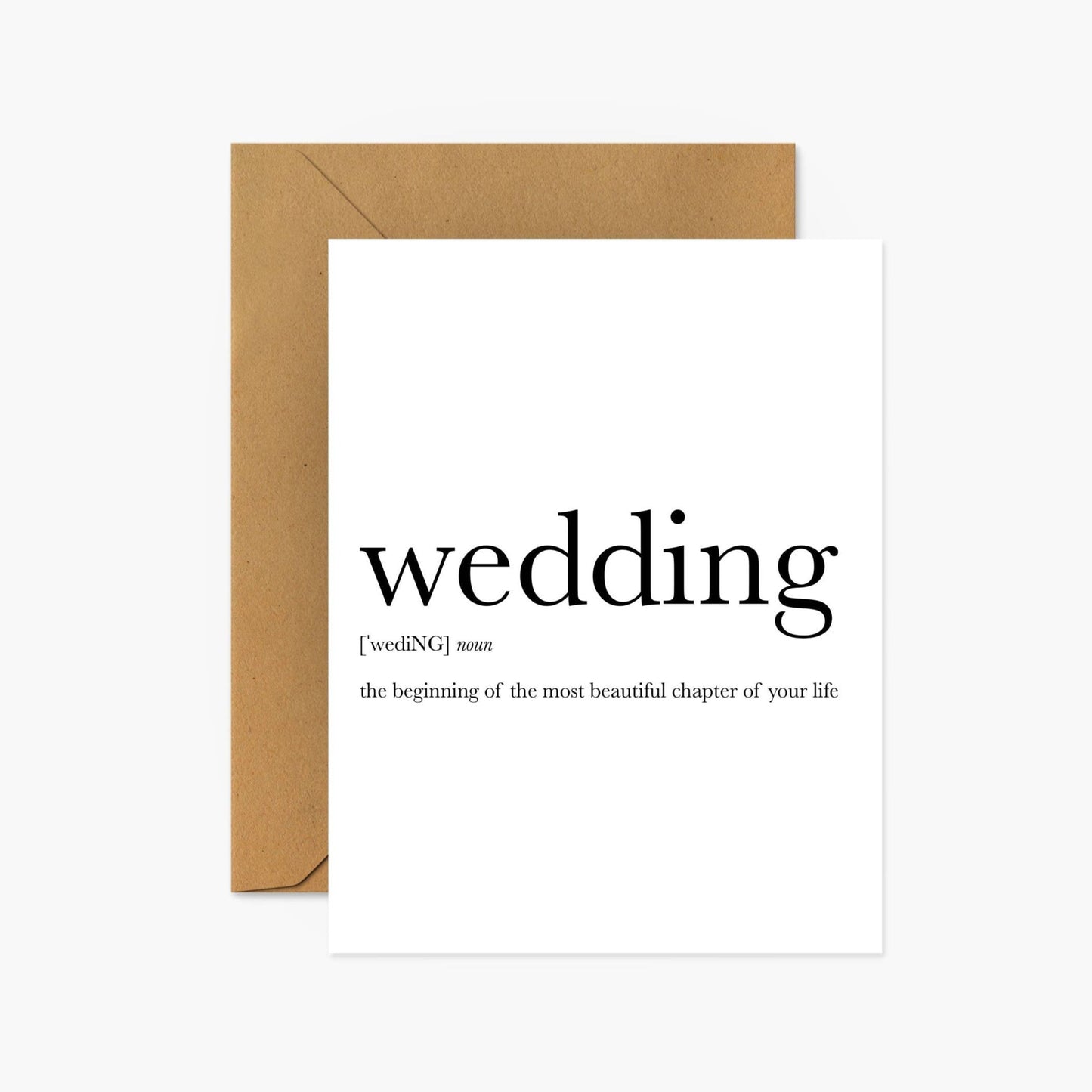 Wedding Definition |  Wedding & Anniversary Greeting Card