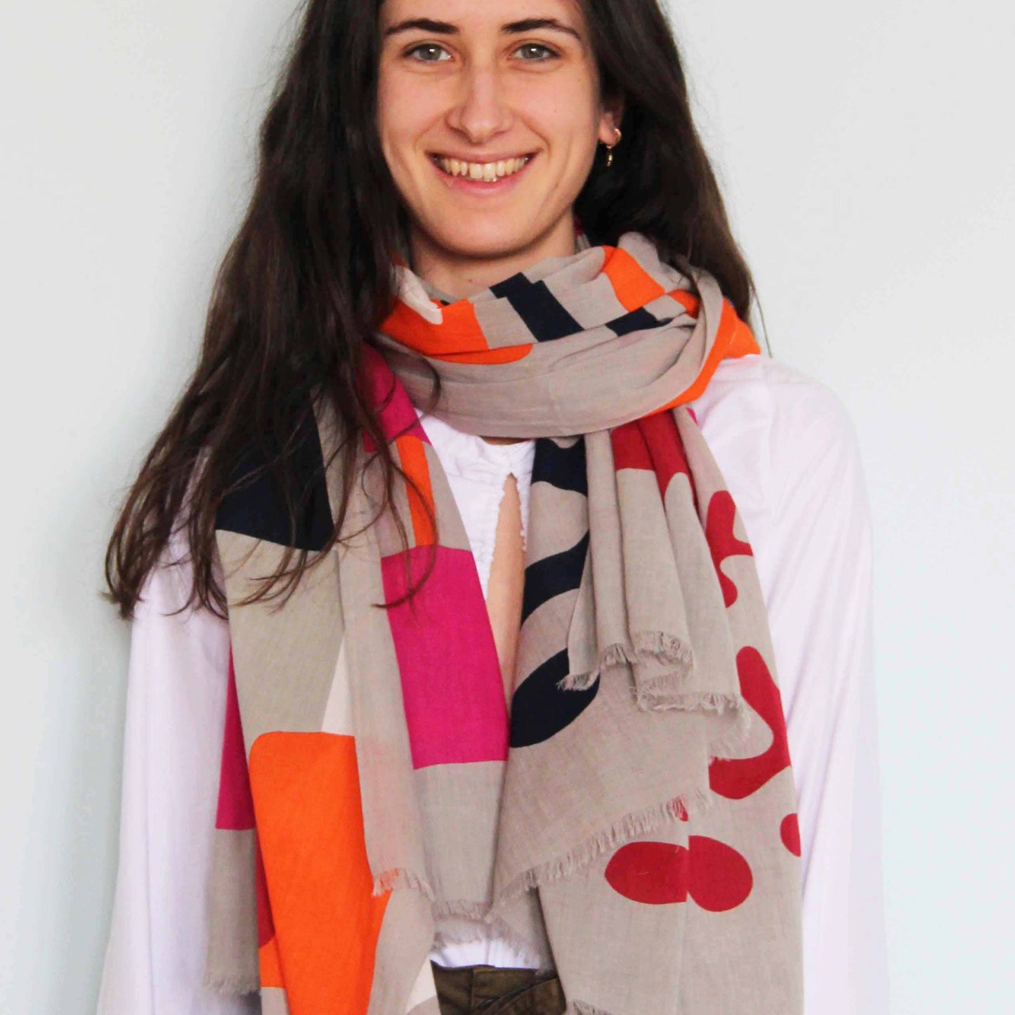 Les Belles Vagabondes | Fuchsia Combination | Organic Cotton Scarf - NASH + BANKS