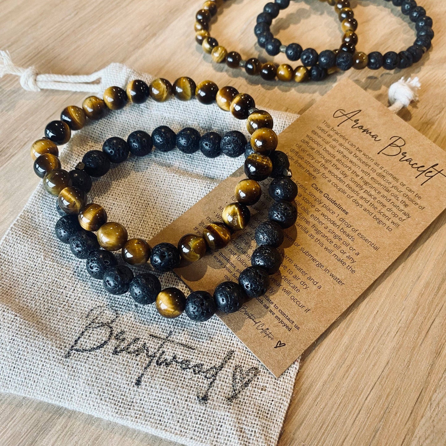 Brentwood Collective | Tigers Eye 8 | Aroma Bracelet - NASH + BANKS